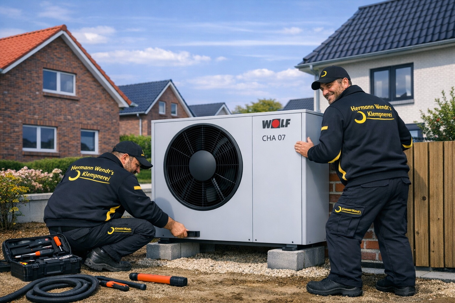 Symbolbild Installation einer Wärmepumpe